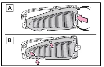 Schoonmaken van de ventilatieopening en het filter van het batterijpakket